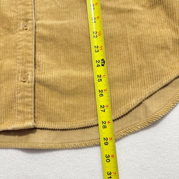 Levi's Women's Long Sleeve Relaxed Fit Button-Up Corduroy Tan Shirt Size Small - Picture 11 of 11